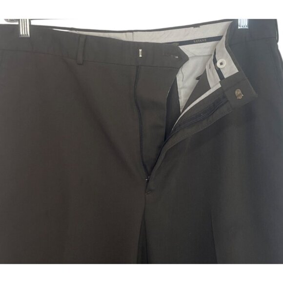 Savane Classic Fit Dress Pants Mens 36 X 31 Brown - Picture 5 of 9